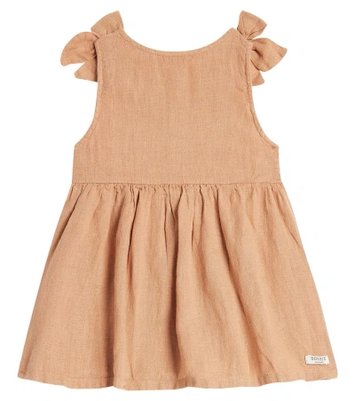 Donsje Baby Gisele Linen Dress In Clay