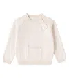 Donsje Baby Loeke Cotton Sweater In Beige