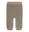 Donsje Baby Luca Ribbed-knit Cotton Pants In Gray