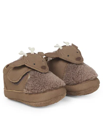 Donsje Baby Matijin Suede Booties In Brown