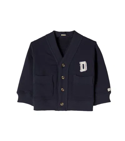 Donsje Baby Maukie Cotton-blend Cardigan In Blue