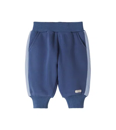 Donsje Baby Noorien Cotton-blend Sweatpants In Blue