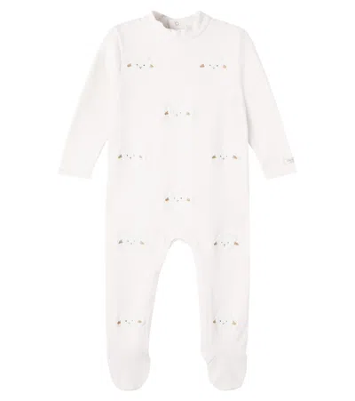Donsje Baby Phlyn Embroidered Cotton Onesie In White