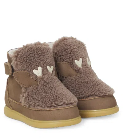 Donsje Baby Roumi Embroidered Boots In Neutral
