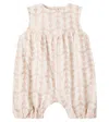 Donsje Baby Salotte Printed Cotton Playsuit In Neutral