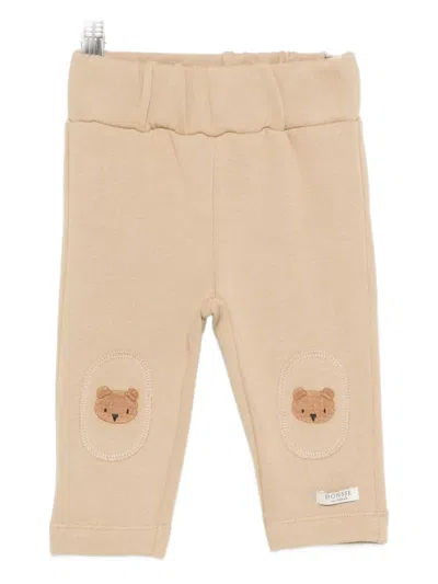 Donsje Babies' Bear-embroidered Trousers In White