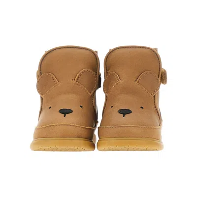 Donsje Kids' 'bear' Leather Baby Boots In Brown
