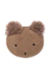 Donsje Bear-shaped Hair Clip In Brown