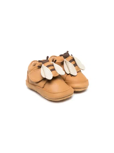 Donsje Babies' Bee-motif Sneakers In Brown