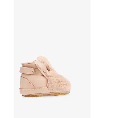 Donsje Babies'  Beige Winter Bunny Leather And Faux-fur Boots 0 Months - 2 Years