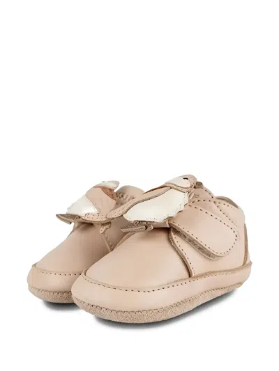 Donsje Babies' Bird Appliqué Pre-walkers In Neutral