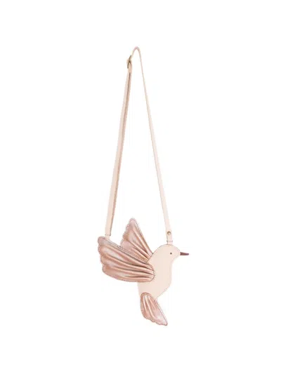 Donsje Kids' Bird Appliqué Shoulder Bag In Pink