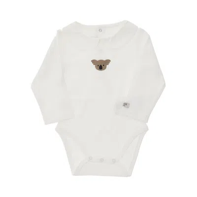 Donsje Body 'davo' Con Koala Ricamato Kids In White