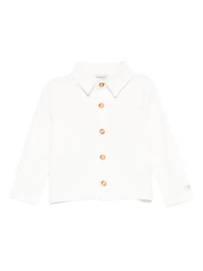 Donsje Babies' Button-fastening Collared Top In White