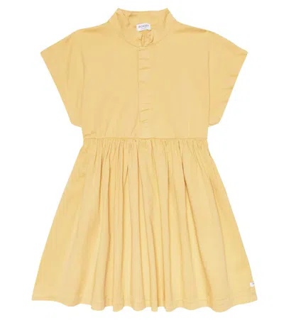 Donsje Kids' Byzou Cotton Dress In Hay