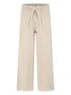 Donsje Cable-knit Drawstring Casual Trousers In Neutral