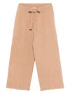 Donsje Cable-knit Drawstring Trousers In Pink