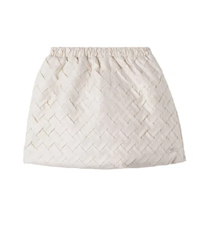 Donsje Kids' Camielle Woven Skirt In White
