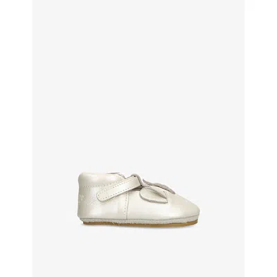 Donsje Champagne Baby Blinc Leather Crib Shoe