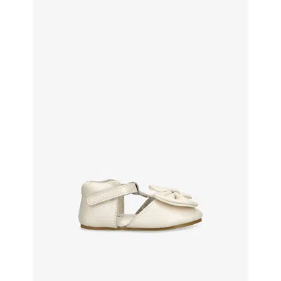 Donsje Baby Meau Leather Shoe In Champagne