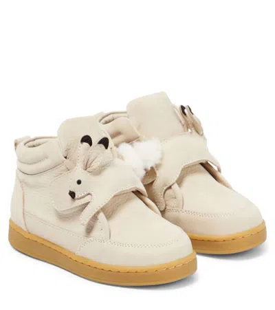 Donsje Kids' Clo Leather Boots In Beige
