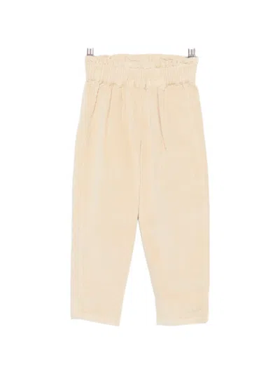 Donsje Kids' Corduroy Elasticated-waist Trousers In Neutrals