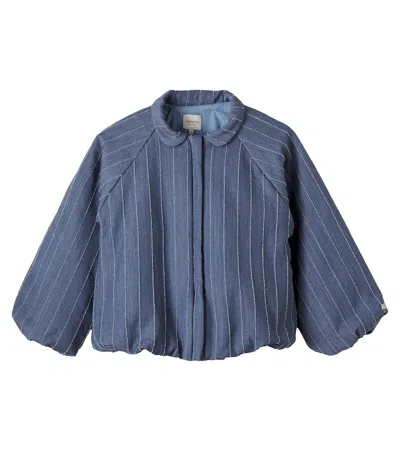 Donsje Cyran Pinstriped Jacket In Blue