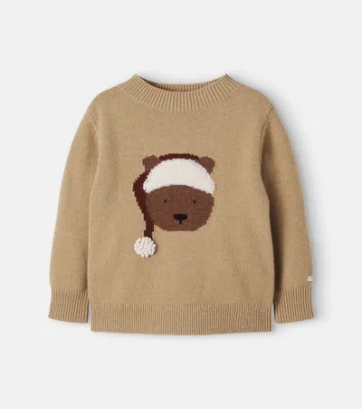 Donsje Denn Bear Wool Sweater In Beige