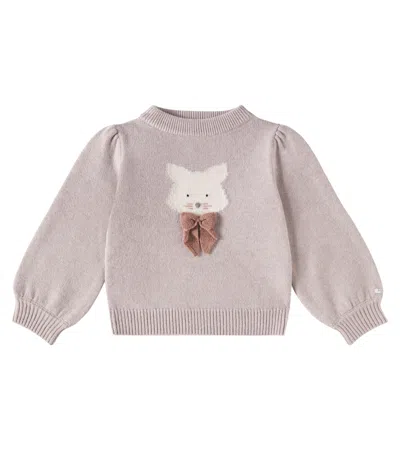 Donsje Kids' Denna Wool Sweater And Pants Set In Neutrals