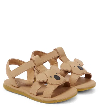 Donsje Kids' Dhalo Koala Leather Sandals In Multi