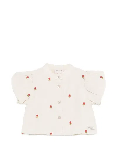 Donsje Babies' Eliora Floral Blouse In Brown