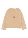 Donsje Embroidered-bear Sweater In Nude