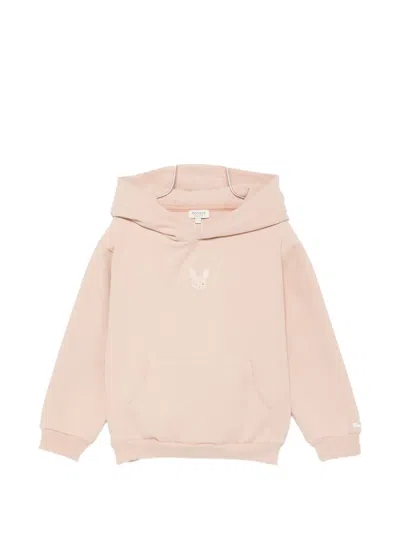 Donsje Kids' Embroidered-bunny Hoodie In Neutrals