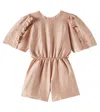 Donsje Femmie Hemp-blend Playsuit In Pink