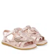 Donsje Fiyola Glitter Leather Sandals In Pink