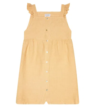 Donsje Kids' Kleid Floor Aus Leinen In Toast