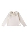 Donsje Florentien Ruffle-collar T-shirt In Neutral