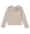 Donsje Florentien Ruffled Sweater In Neutral