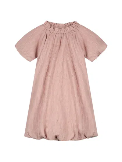 Donsje Kids' Gathered Dress In Pink