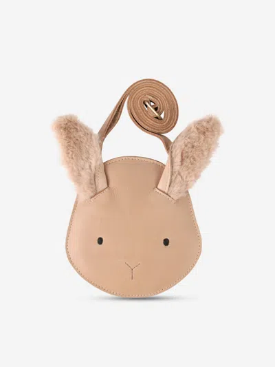 Donsje Kids'  Girls Britta Exclusive Fluffy Bunny Purse In Burgundy