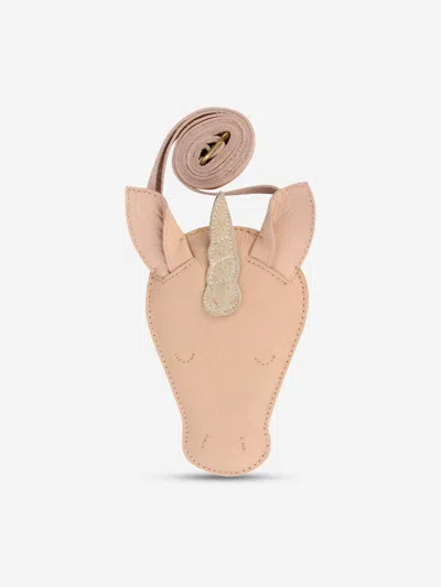 Donsje Kids' Unicorn Leather Backpack In Pink