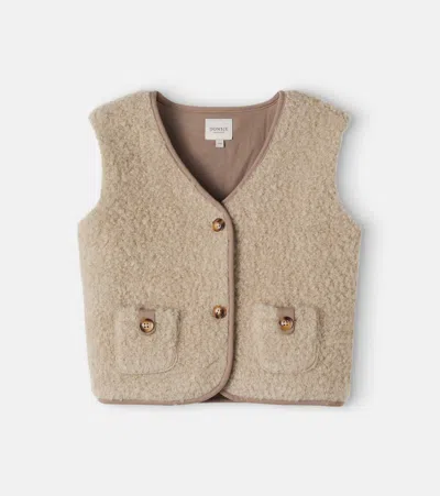 Donsje Kids' Halvor羊毛混纺背心 In Taupe