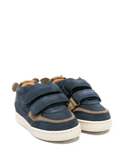 Donsje Babies' Hook-and-loop Suede Sneakers In Blue