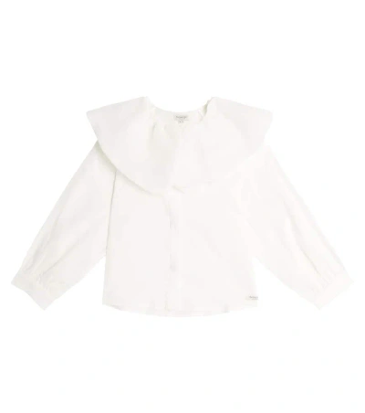 Donsje Kids' Houte Linen And Cotton Blouse In Off White
