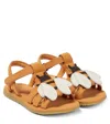 Donsje Iles Sky Leather Sandals In Toffee Nubuck