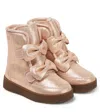Donsje Isa Exclusive Lining Metallic Leather Boots In Metallic