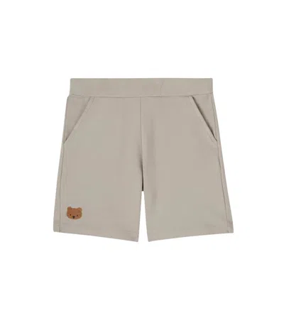 Donsje Kids' Ithri Embroidered Cotton Bermuda Shorts In Gray