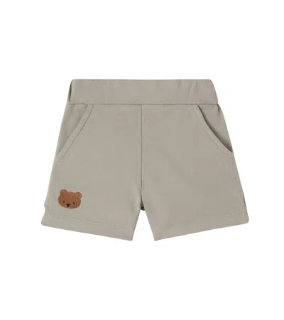 Donsje Ithri Embroidered Cotton Jersey Shorts In Gray