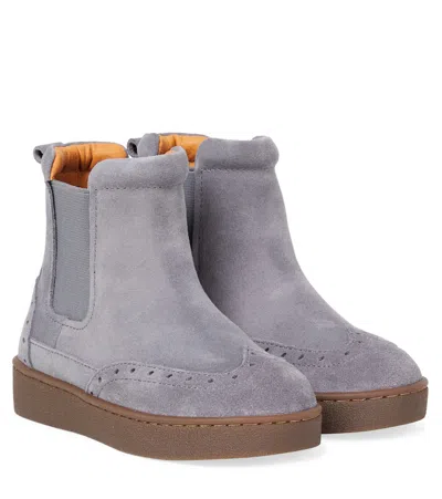 Donsje Kids' Jesmer Suede Boots In Blue