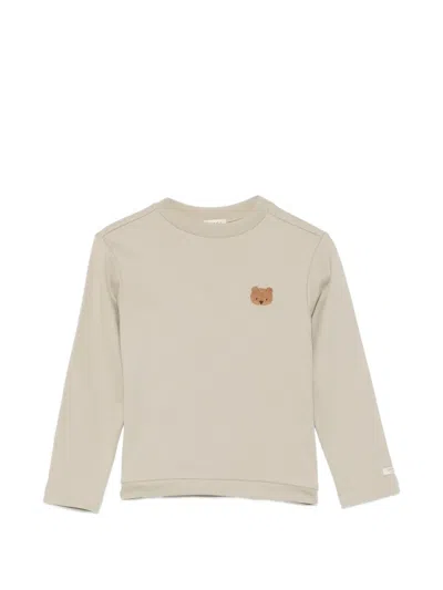 Donsje Kids' Jorijn Bear-embroidered Sweater In Neutrals
